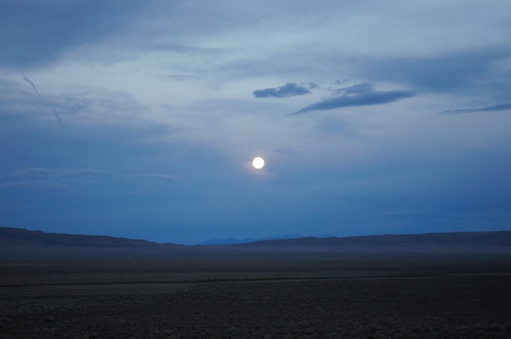 Full moon across the chainman shale oil and gas prospect